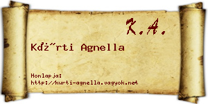 Kürti Agnella névjegykártya